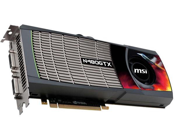 N480GTX-M2D15-B MSI Nvidia GeForce GTX 480 1536MB GDDR5 384-Bit Mini HDMI / VGA / DVI-I PCI-Express x16 2.0 Video Graphics Card