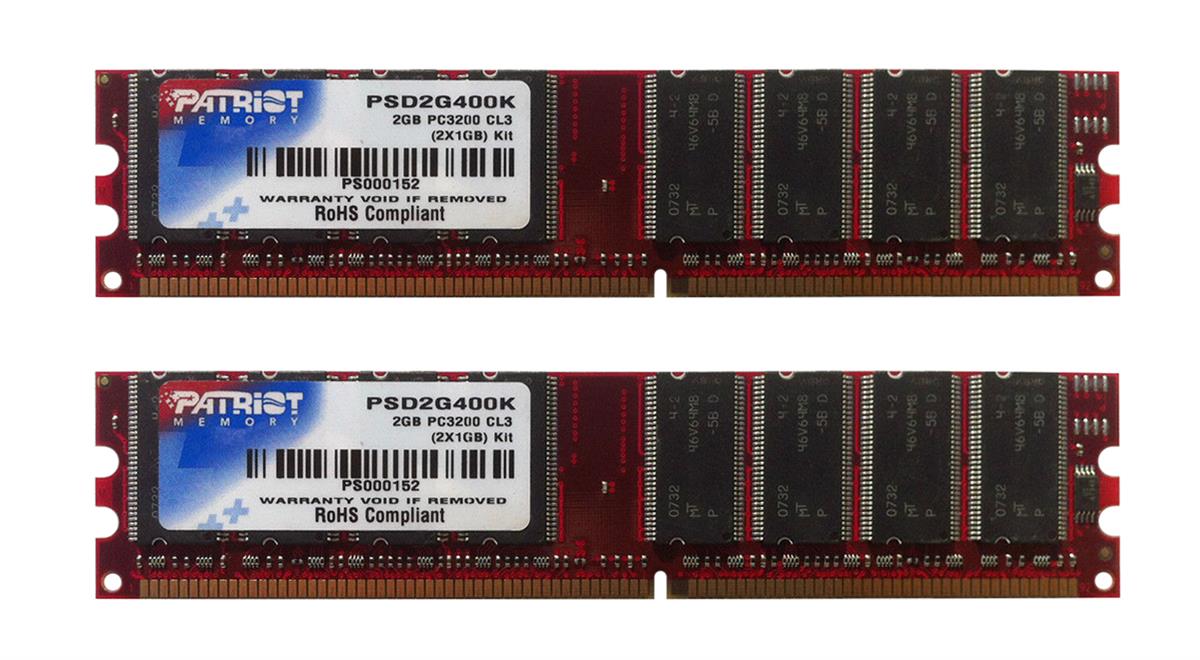 PSD2G400K Patriot 2GB DDR1 PC3200 Memory