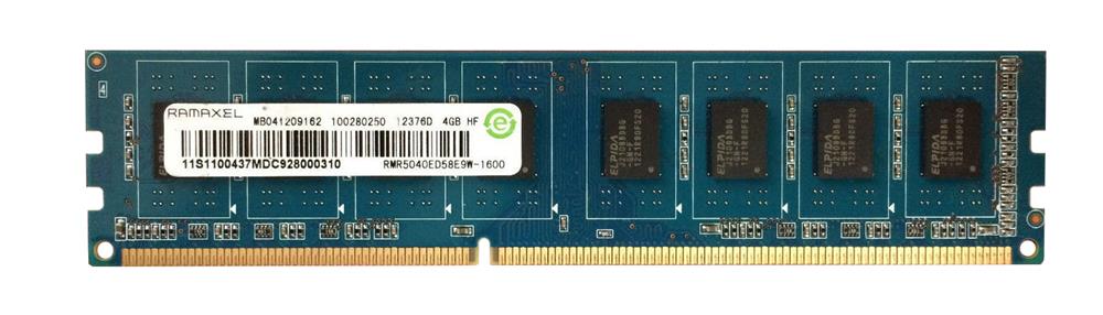 RMR5040ED58E9W-1600 Ramaxel 4GB PC3-12800 DDR3-1600MHz non-ECC Unbuffered CL11 240-Pin DIMM Dual Rank Memory Module