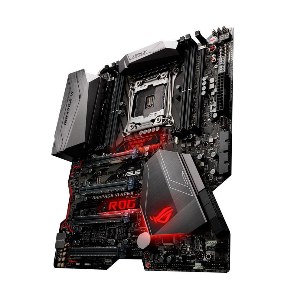 ROG RAMPAGE VI APEX Asus Socket 2066 Intel X299 Chipset Core X-Series Processors Support DDR4 4x DIMM 6x SATA Extended-ATX Motherboard (Refurbished)