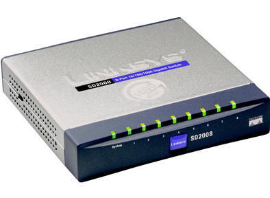 SD2008 Linksys 8-Ports RJ-45 10/100/1000Mbps Gigabit Ethernet Desktop Switch (Refurbished)