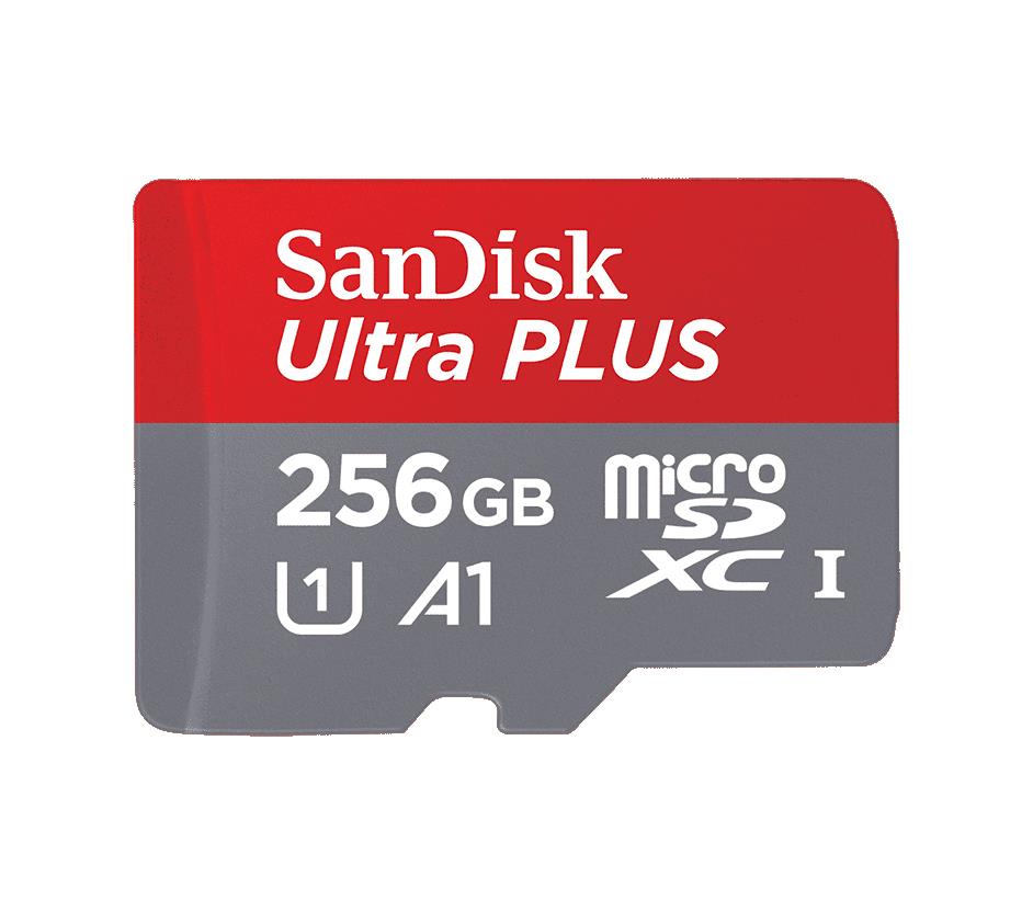 SDSQUSI-256G-ANCMA SanDisk Ultra Plus 256GB Class 10 microSDXC UHS-I Flash Memory Card