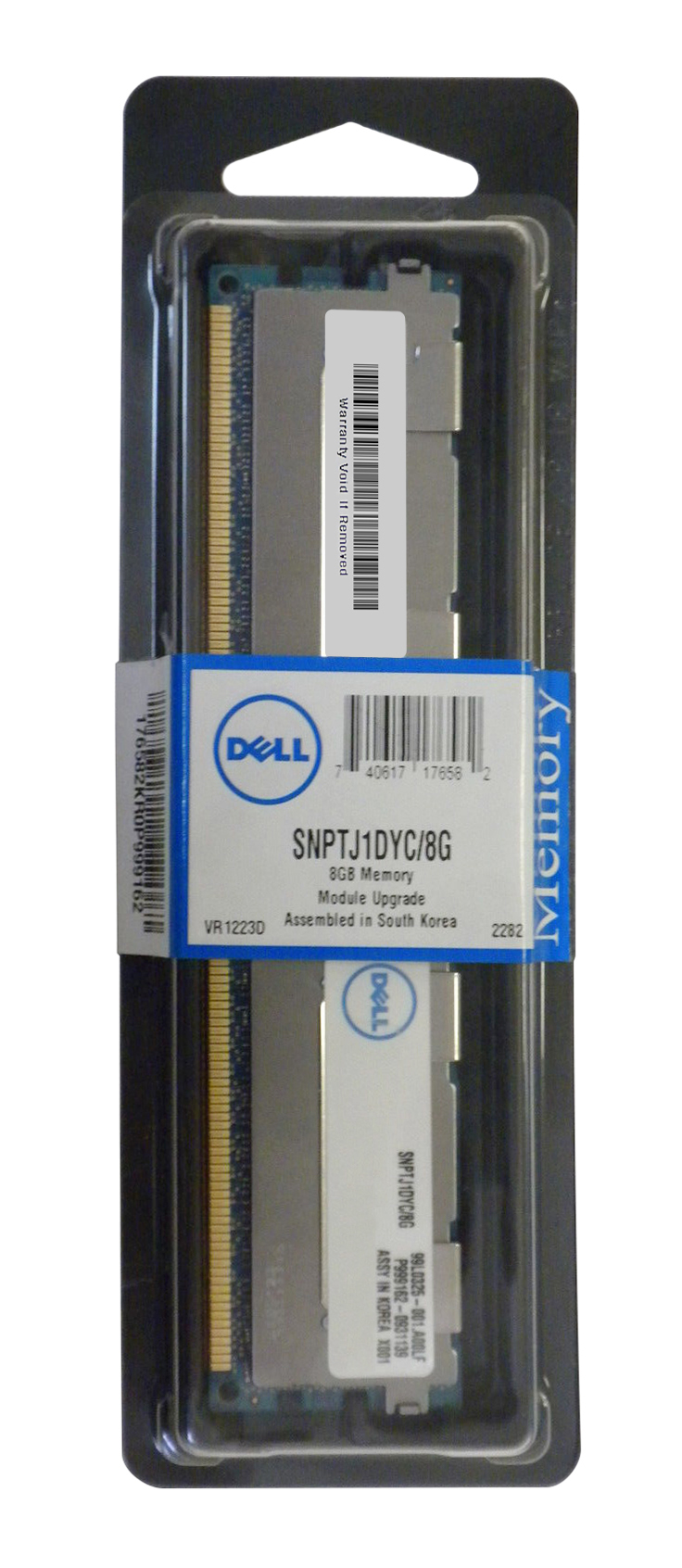 SNPTJ1DYC/8G Dell 8GB PC3-10600 DDR3-1333MHz ECC Registered CL9 240-Pin DIMM 1.35V Low Voltage Dual Rank Memory Module