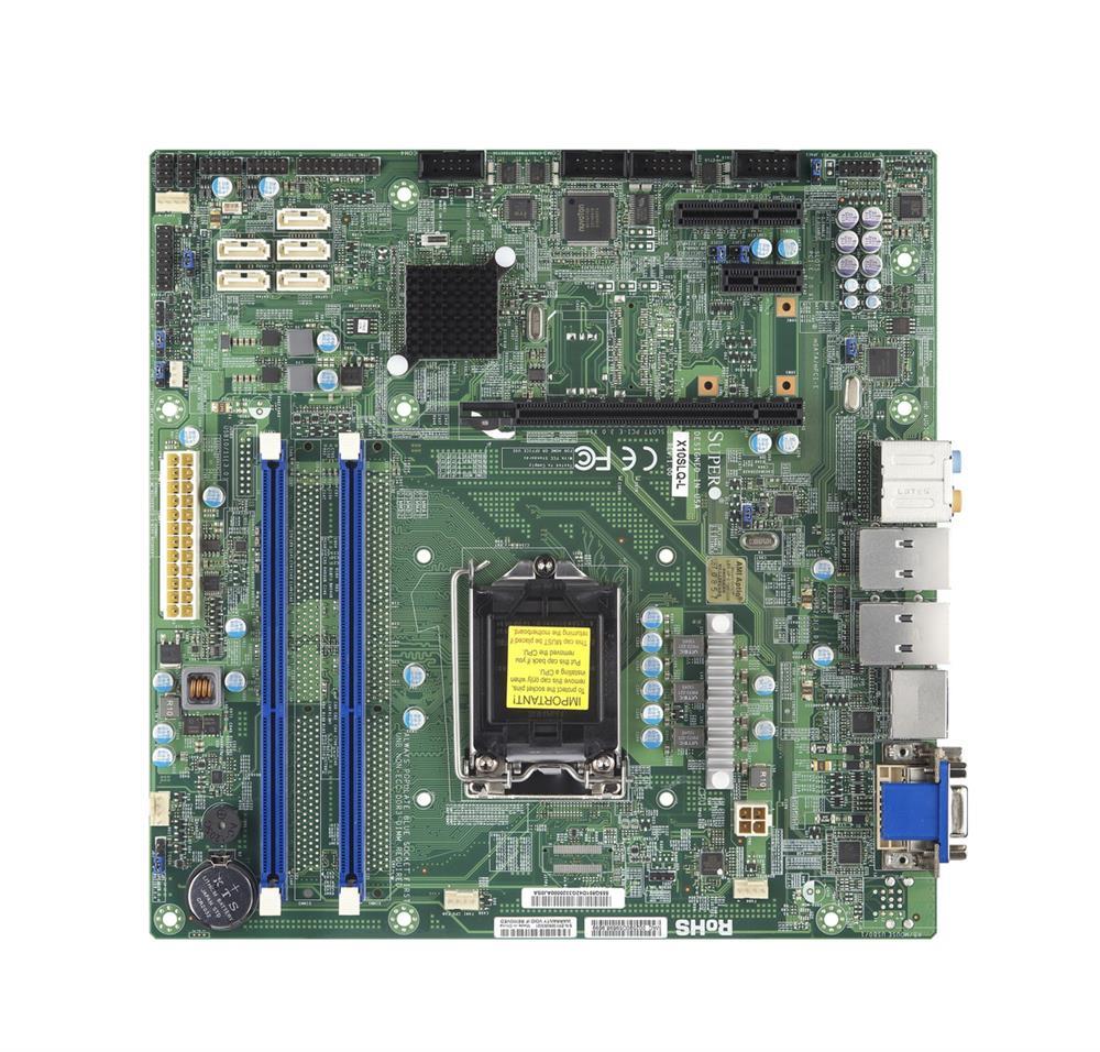 X10SLQ-L SuperMicro Socket LGA 1150 Intel Q87 Express Chipset 4th Generation Core i7 / i5 / i3 / Pentium / Celeron Processors Support DDR3 2xDIMM 5x SATA3 6.0Gb/s uATX Motherboard (Refurbished)