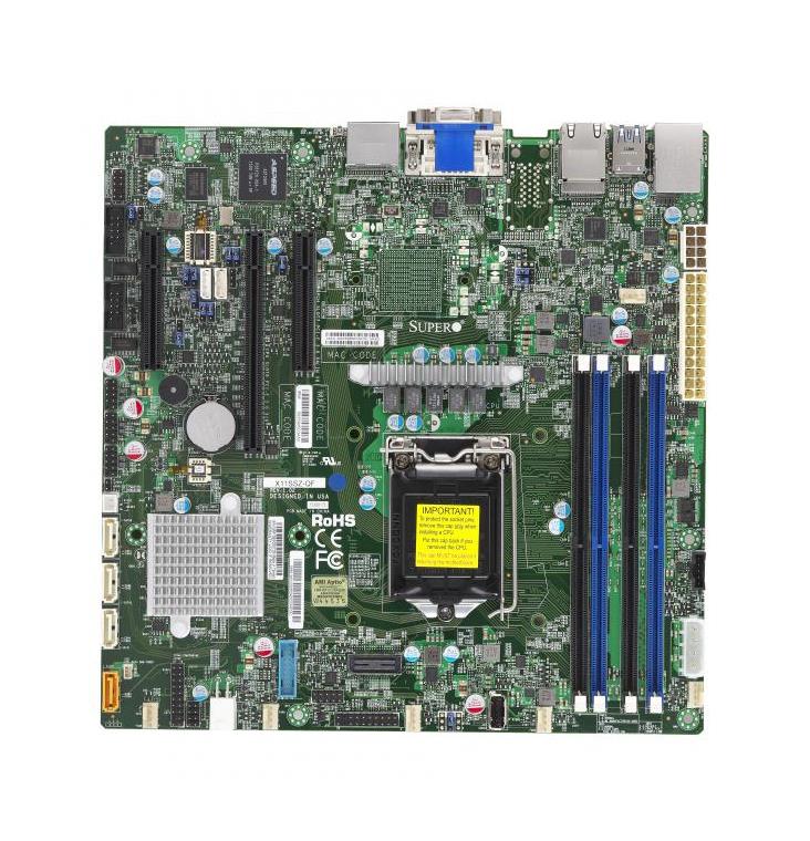 X11SSZ-QF-B SuperMicro X11SSZ-QF Socket LGA 1151 Intel Q170 Express Chipset Core i7 / i5 / i3 / Pentium / Celeron Processors Support DDR4 4x DIMM 4x SATA3 6.0Gb/s Micro-ATX Motherboard (Refurbished)