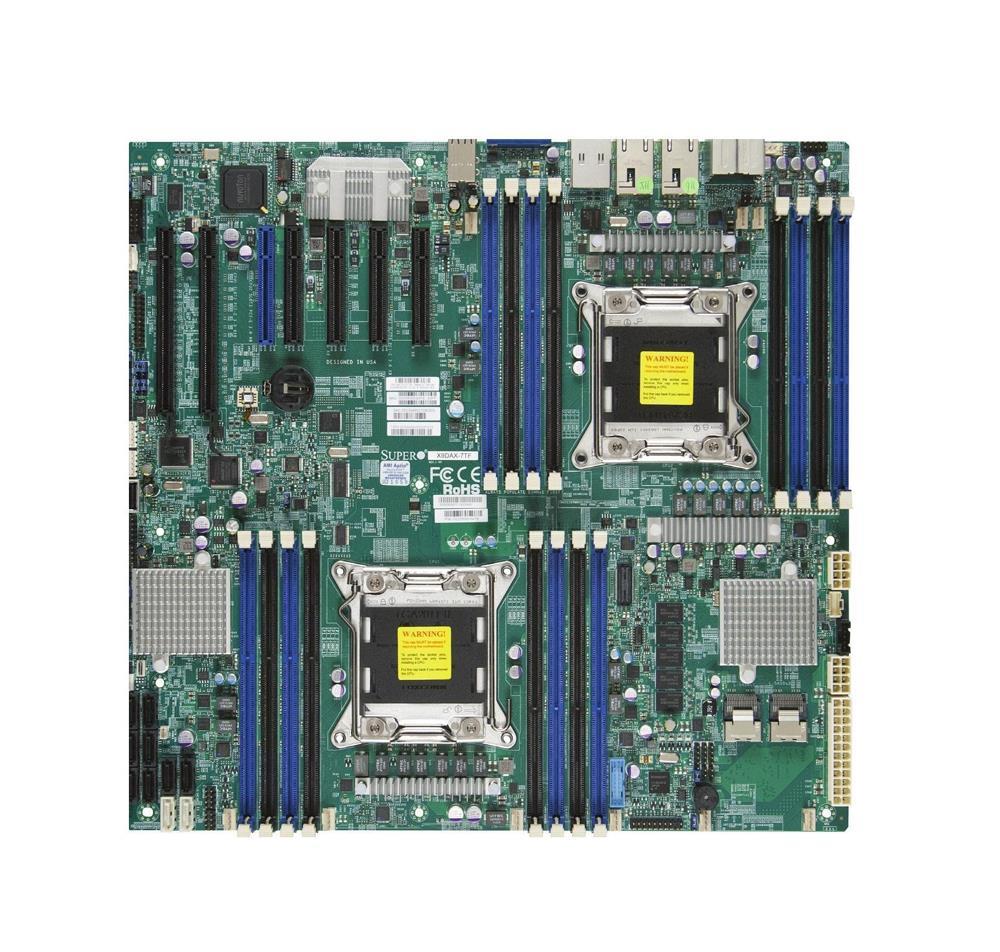 X9DAX-7TF SuperMicro Dual Socket LGA 2011 Intel C602 Chipset Intel E5-2600/E5-2600 v2 Processors Support DDR3 16x DIMM 2x SATA3 6.0Gb/s Enhanced Extended-ATX Server Motherboard (Refurbished)