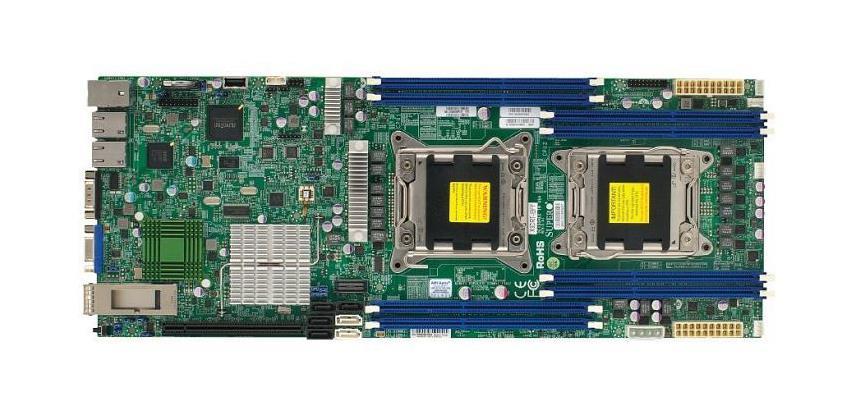 X9DRT-P SuperMicro Dual Socket LGA 2011 Intel C602 Chipset Xeon E5-2600/ E5-2600 V2 Processors Support DDR3 16x DIMM 4x SATA2 3.0Gb/s Proprietary Twin Server Motherboard (Refurbished)