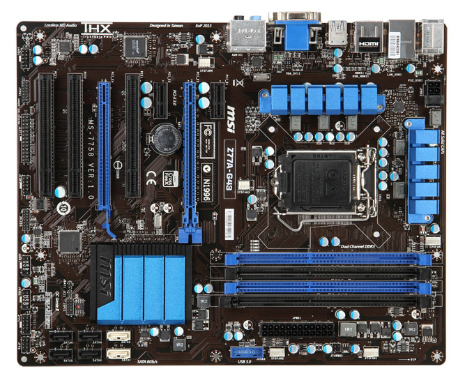 Z77A-G43 MSI Socket LGA 1155 Intel Z77 Chipset Core i7 / i5 / i3 Processors Support DDR3 4x DIMM 4x SATA 3.0Gb/s ATX Motherboard (Refurbished)