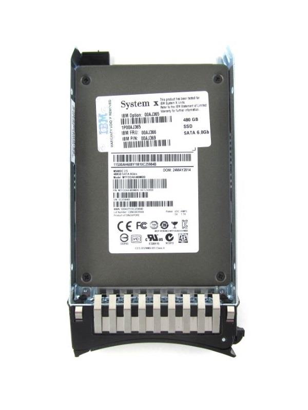 00AJ369 IBM 480GB MLC SATA 6Gbps Hot Swap Enterprise Value 2.5-inch Internal Solid State Drive (SSD)