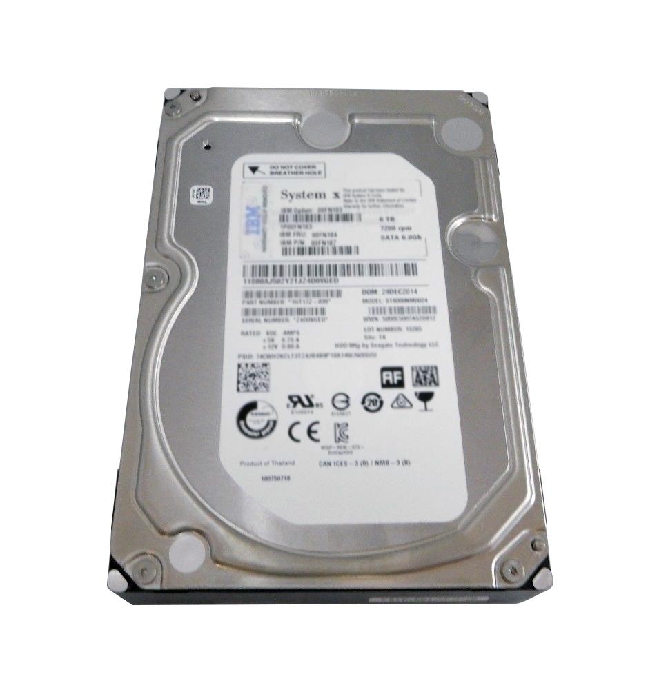 00FN186 Lenovo 6TB 7200RPM SATA 6Gbps Nearline (512e) 3.5-inch Internal Hard Drive