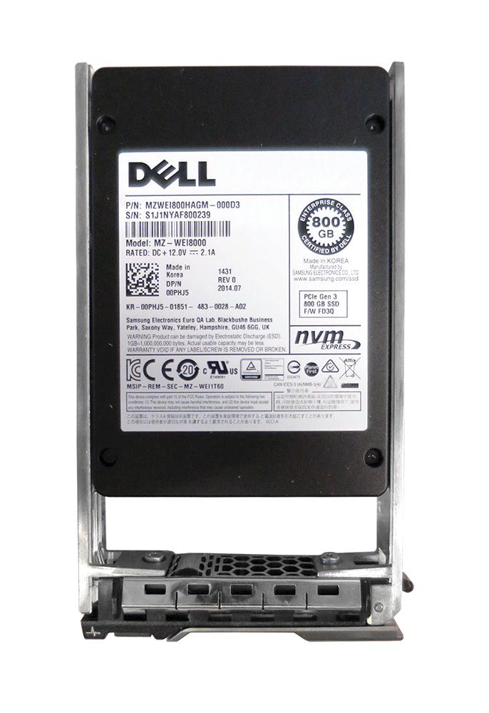 00PHJ5 Dell 800GB MLC SAS 6Gbps 2.5-inch Internal Solid State Drive (SSD)
