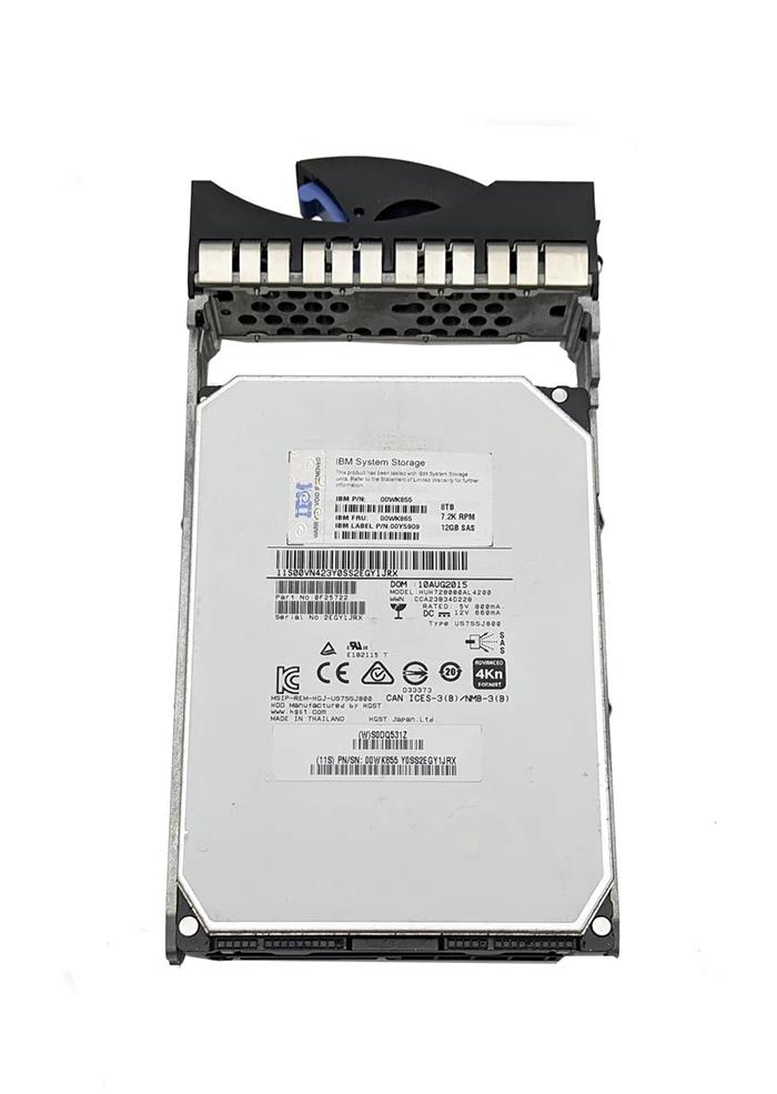 00WK865 IBM 8TB 7200RPM SAS 12Gbps Nearline 3.5-inch Internal Hard Drive