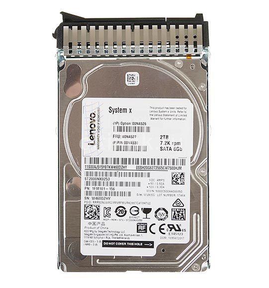 00YK026 Lenovo 2TB 7200RPM SATA 6Gbps (512e) Hot Swap 2.5-inch Internal Hard Drive