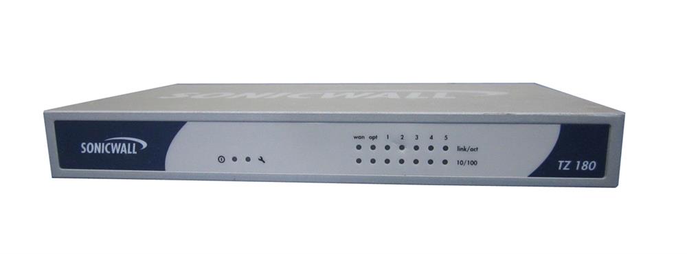 01-SSC-6085 SonicWALL TotalSecure 25 (TZ 180) Network Security Appliance 1 x 10/100Base-TX WAN 5 x 10/100Base-TX LAN (Refurbished)