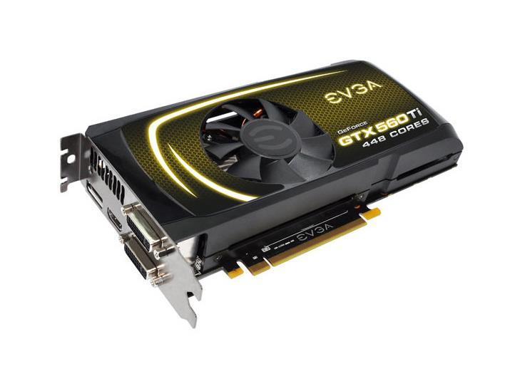012P32066B1 EVGA Nvidia GeForce GTX 560 Ti 1280MB GDDR5 320-Bit HDMI / DisplayPort / Dual DVI HDCP Ready SLI Support PCI-Express 2.0 x16 Video Graphics Card