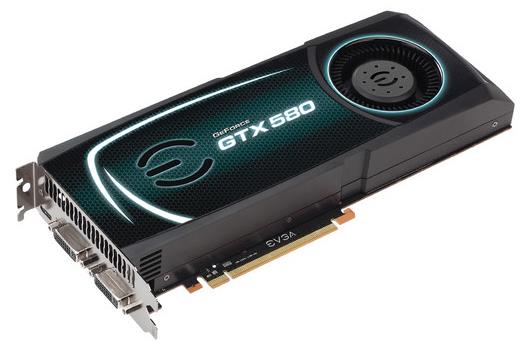 015-P3-1585-B1 EVGA Nvidia GeForce GTX 580 1536MB GDDR5 384-Bit Mini HDMI / Dual DVI PCI-Express 2.0 x16 Video Graphics Card
