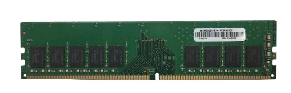 01AG628 IBM 8GB PC4-21300 DDR4-2666MHz ECC Unbuffered CL19 288-Pin DIMM 1.2V Single Rank Memory Module