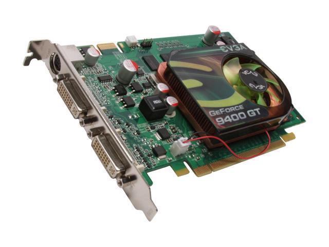 01G-P2-N942-LA EVGA Nvidia GeForce 9400 GT 1GB DDR2 128-Bit Dual Link DVI-I/ HDMI/ VGA/ HDCP Ready PCI-Express 2.0 x16 Video Graphics Card