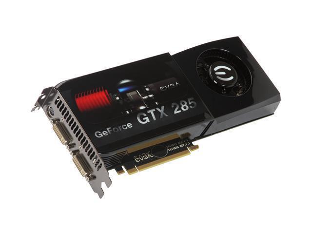 01G-P3-1182-ER EVGA GeForce GTX 285 FTW Edition 1GB DDR3 512-Bit SLI Supported PCI-Express 2.0 x16 Video Graphics Card with Backplate