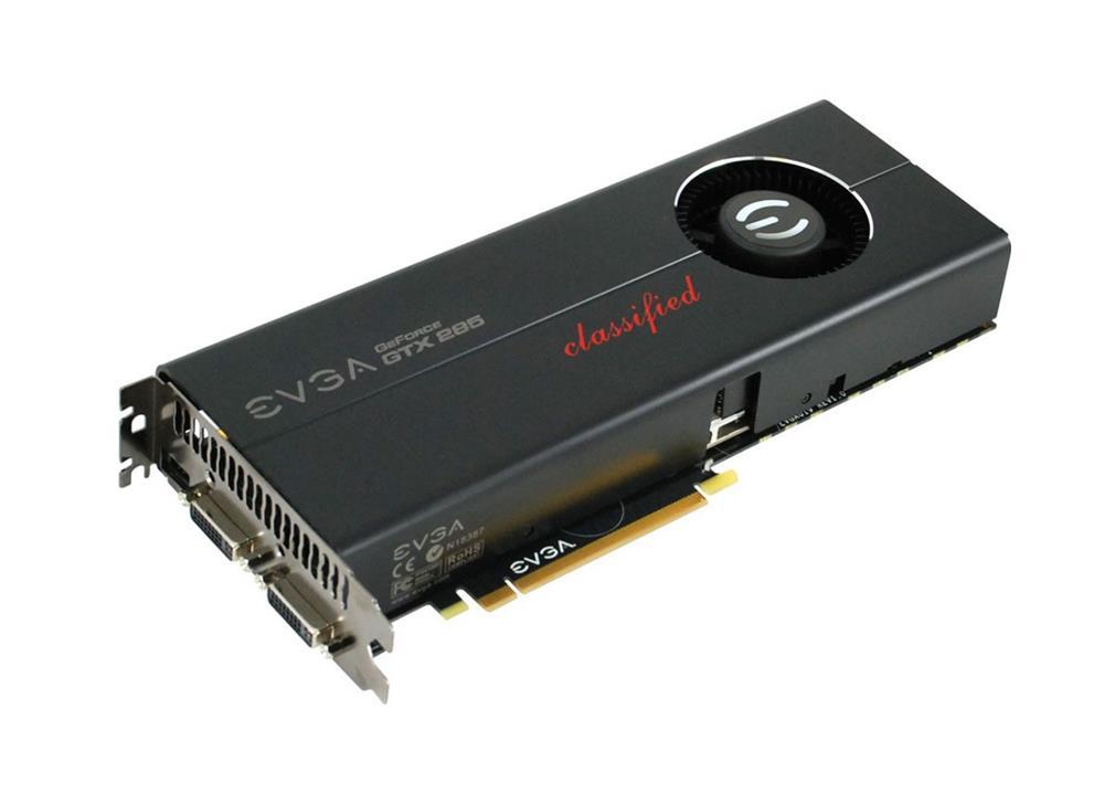 01G-P3-1190-B1 EVGA Nvidia GeForce GTX 285 Classified 1GB DDR3 512-Bit Dual DVI / HDTV-Out PCI-Express 2.0 x16 Video Graphics Card
