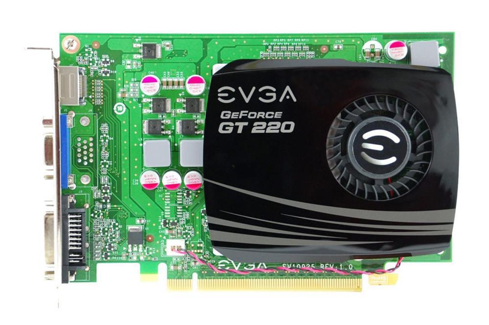 01G-P3-1227-BM EVGA Nvidia GeForce GT 220 SuperClocked 1GB DDR3 128-Bit DVI/ VGA/ HDMI PCI-Express 2.0 x16 Video Graphics Card