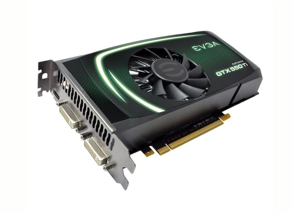 01G-P3-1554 EVGA GeForce GTX 550 Ti 1GB GDDR5 Mini HDMI / Dual DVI PCI-Express 2.0 Video Graphics Card