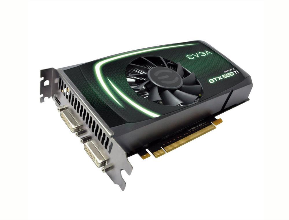 01G-P3-1557-AR EVGA Nvidia GeForce GTX 550 Ti 1GB GDDR5 192-Bit Mini HDMI / DVI PCI-Express 2.0 x16 HDCP Ready SLI Support Video Graphics Card