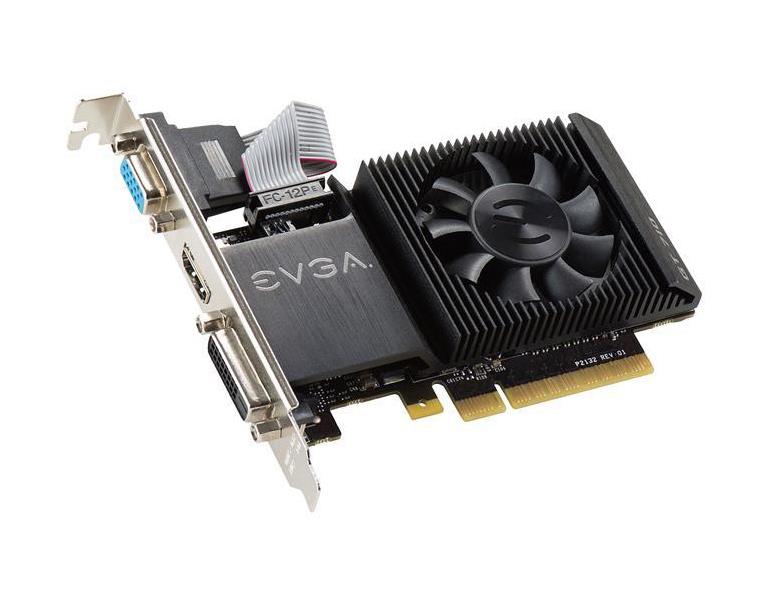 01G-P3-2711-TX EVGA Nvidia GeForce GT 710 1GB DDR3 64-Bit PCI-Express 2.0 Low Profile Video Graphics Card