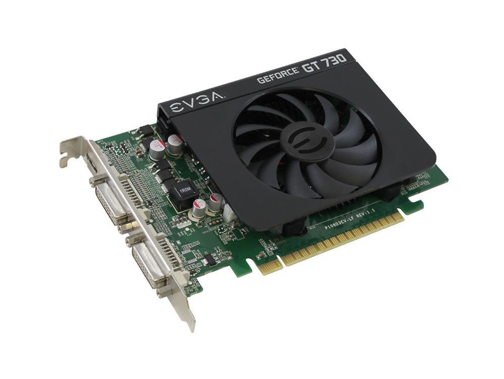 01G-P3-2731-AR EVGA Nvidia GeForce GT 730 1GB DDR3 128-Bit Dual DVI-I/ Mini-HDMI PCI-Express 2.0 x16 Video Graphics Card
