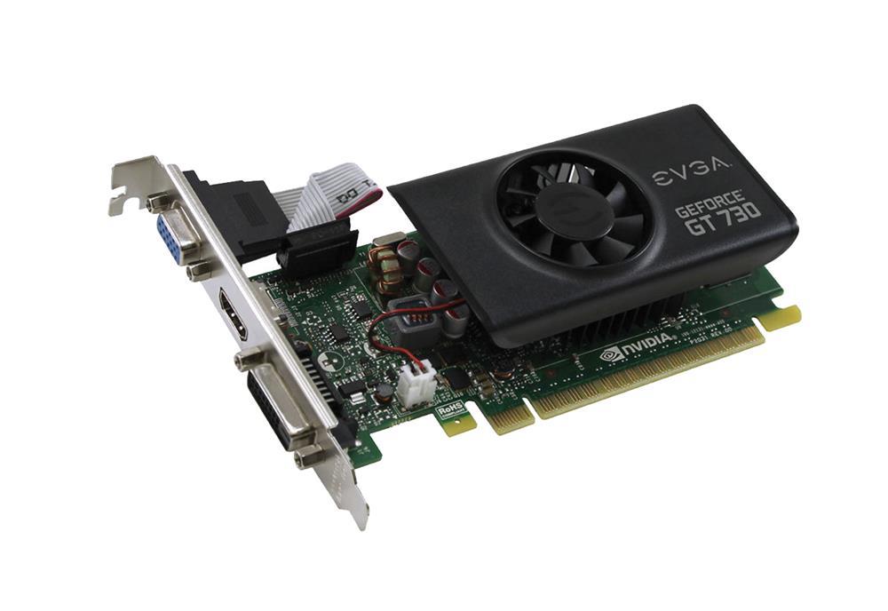 01G-P3-3731-LA EVGA Nvidia GeForce GT 730 1GB GDDR5 64-Bit PCI-Express 2.0 HDMI / DVI-D Low Profile Video Graphics Card