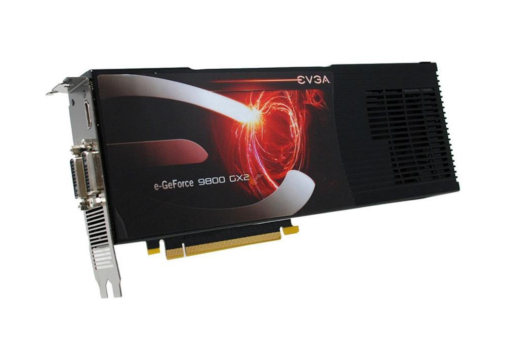 01G-P3-N891-T1 EVGA e-GeForce 9800 GX2 1GB GDDR3 512-Bit HDMI / Dual DVI HDCP Ready/ SLI Support PCI-Express 2.0 x16 Video Graphics Card