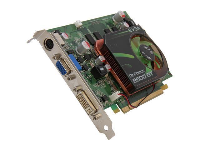 01G-P3-N958 EVGA Nvidia GeForce 9500 GT 1GB DDR2 128-Bit HDCP Ready D-Sub/ HDTV / S-Video Out/ DVI PCI-Express 2.0 x16 Video Graphics Card