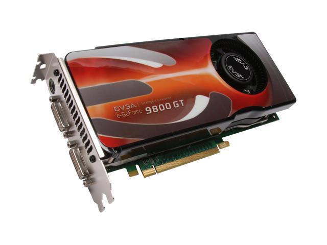 01GP3N983A1 EVGA GeForce 9800 GT AKIMBO Edition 1GB GDDR3 256-Bit Dual DVI/ HDTV/ S-Video Out/ HDCP Ready/ SLI Support PCI-Express 2.0 x16 Video Graphics Card