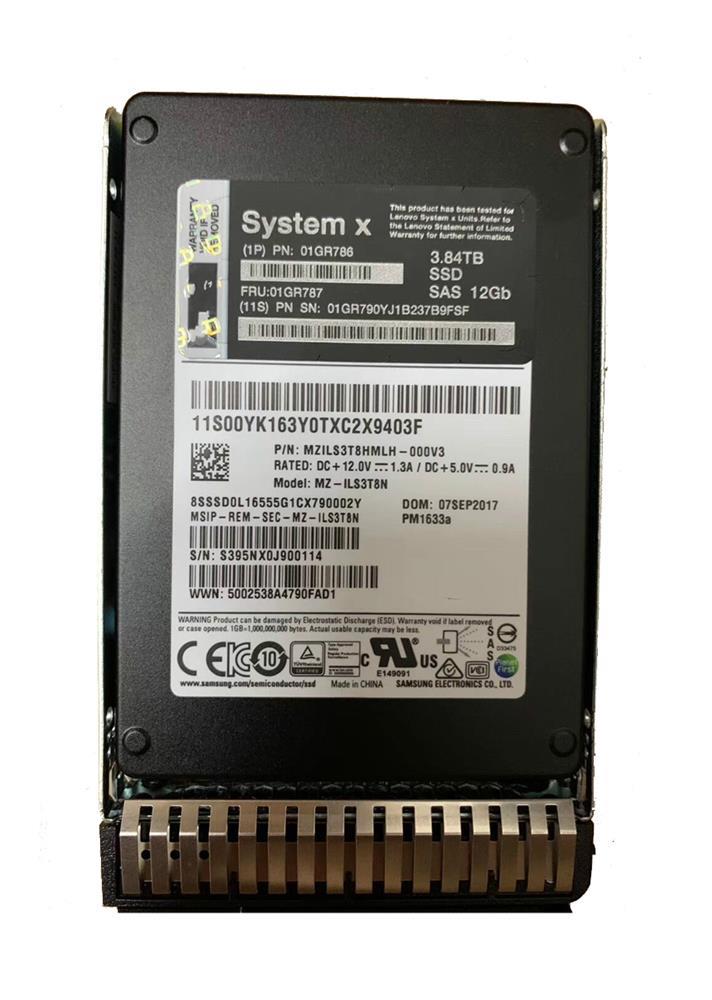 01GR792 Lenovo Enterprise 3.84TB SAS 12Gbps Hot Swap 3.5-inch Internal Solid State Drive (SSD)