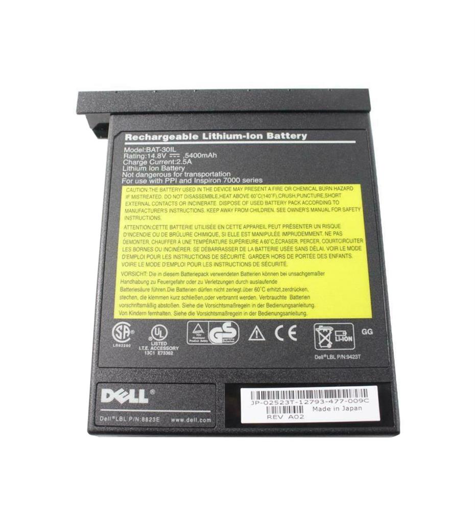02523T Dell 5400mAh 14.4V Li-Ion Battery for Inspiron 7000 Series Inspiron 7500 (Refurbished)