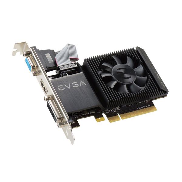 02G-P3-2717-CR EVGA Nvidia GeForce GT 710 2GB DDR3 64-Bit Single Slot Dual DVI PCI-Express 2.0 Video Graphics Card