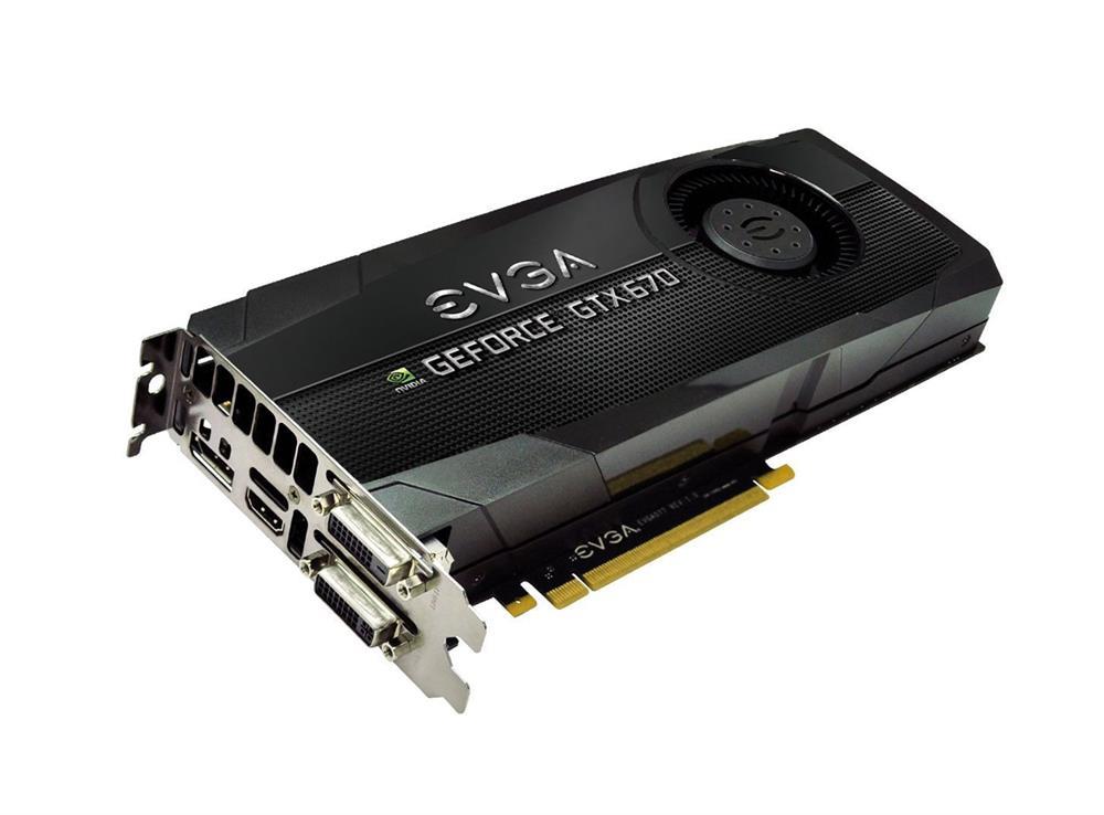 02G-P4-2676-L1 EVGA Nvidia GeForce GTX 670 2GB GDDR5 HDMI / DVI-I / DVI-D / HDMI / Display-Port / SLI Support PCI-Express 3.0 x16 Video Graphics Card