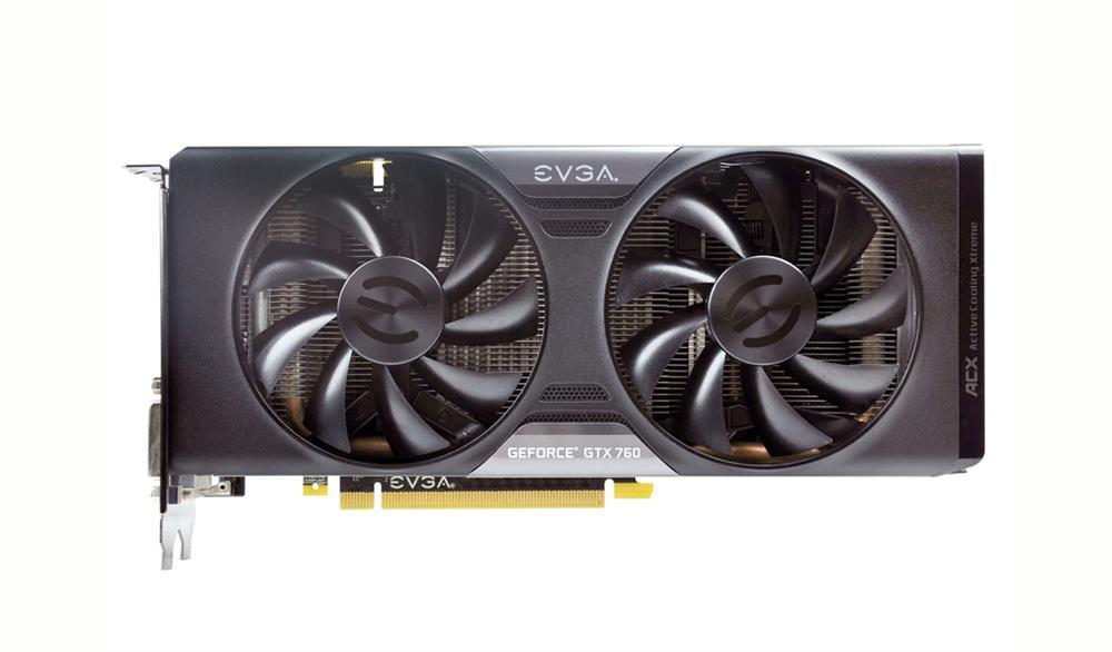 02G-P4-2763-L1 EVGA Nvidia GeForce GTX 760 2GB GDDR5 256-Bit HDMI / Dual DVI / DisplayPort / SLI Support PCI-Express 3.0 x16 Video Graphics Card with ACX Cooler