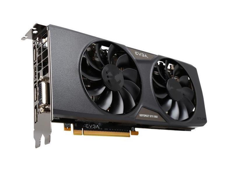 02G-P4-2957-A1 EVGA GeForce GTX 950 SSC 2GB 128-bit GDDR5 PCI Express 3.0 DVI-I/ HDMI/ 3x DisplayPort Video Graphics Card with ACX 2.0 Cooler
