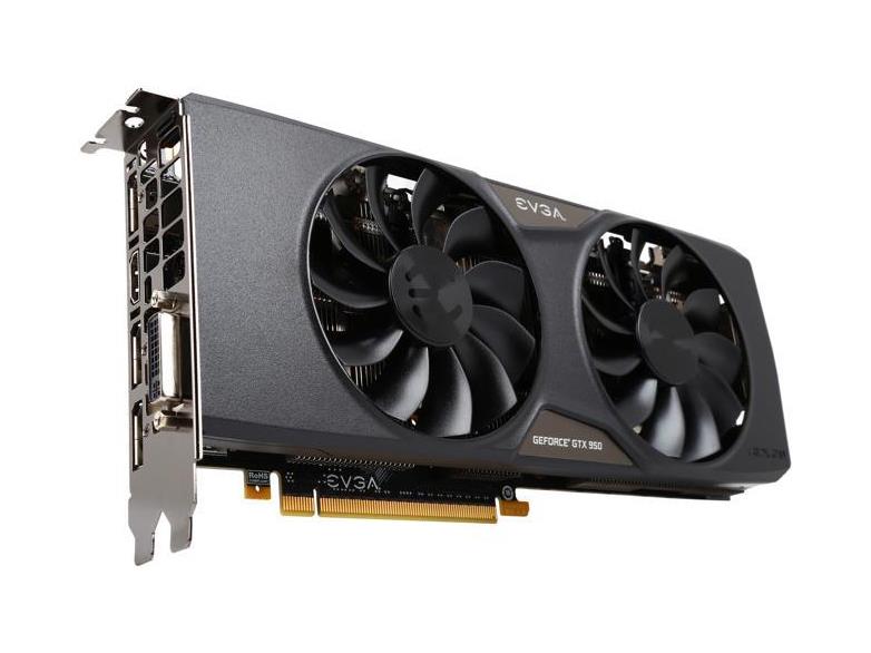 02G-P4-2958-LA EVGA GeForce GTX 950 FTW 2GB 128-bit GDDR5 PCI Express 3.0 DVI-I/ HDMI/ 3x DisplayPort Video Graphics Card with ACX 2.0 Cooling