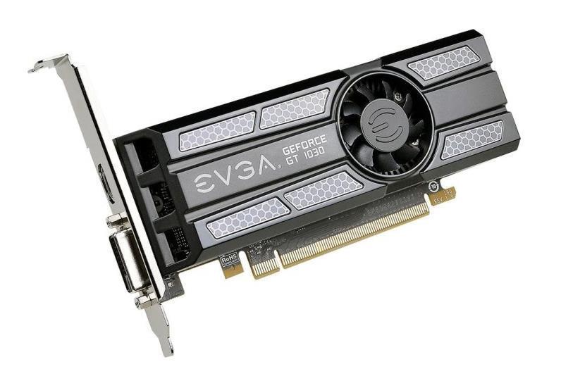 02G-P4-6333-B1 EVGA Nvidia GeForce GT 1030 SC 2GB GDDR5 HDMI / DVI PCI-Express Low Profile Video Graphics Card