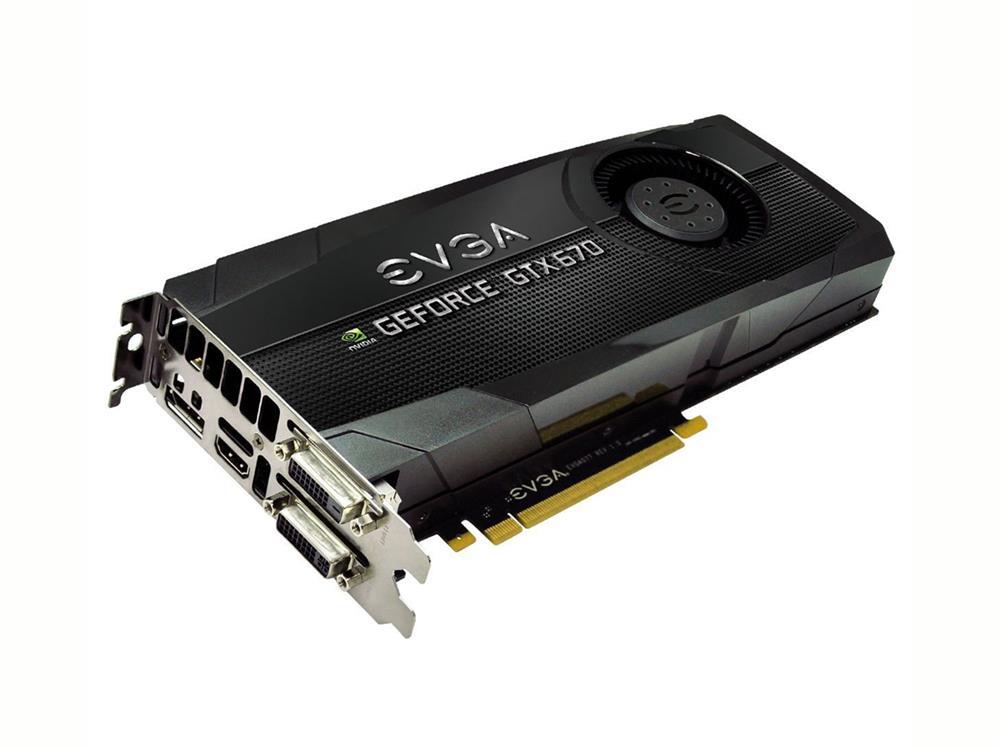 02GP42678 EVGA Nvidia GeForce GTX 670 FTW 2GB DDR5 HDMI / DisplayPort / DVI-I / DVI-D / SLI Support PCI-Express 3.0 x16 Video Graphics Card