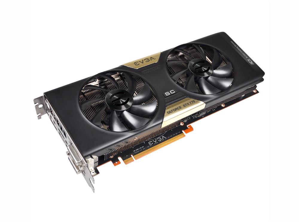 02GP42774 EVGA GeForce GTX 770 2GB GDDR5 256-Bit HDMI / Dual DVI / DisplayPort / SLI Support PCI-Express 3.0 x16 Video Graphics Card with ACX Cooler