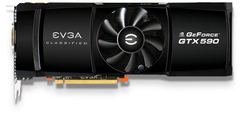 03G-P3-1596-RX EVGA Nvidia GeForce GTX 590 3GB GDDR5 768-Bit 3x DVI / Mini DisplayPort / HDCP Ready / SLI Support PCI-Express 2.0 x16 Video Graphics Card