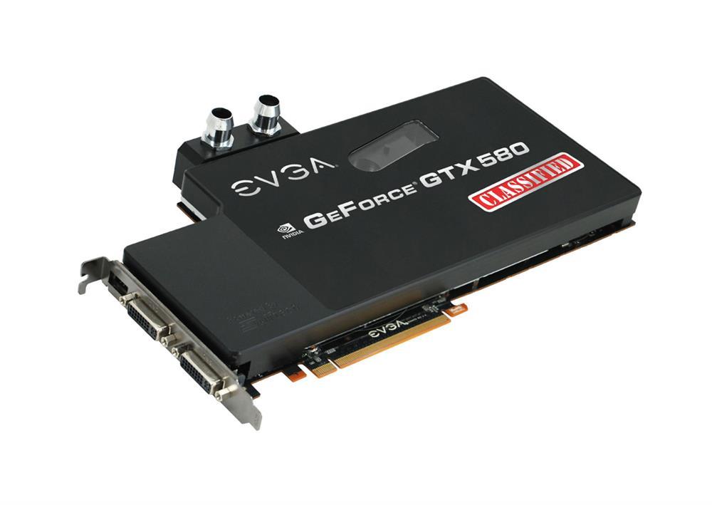 03GP31597 EVGA Nvidia GeForce GTX 580 Classified Ultra Hydro Copper 3GB GDDR5 384-Bit HDCP Ready / SLI Support PCI-Express 2.0 x16 Video Graphics Card