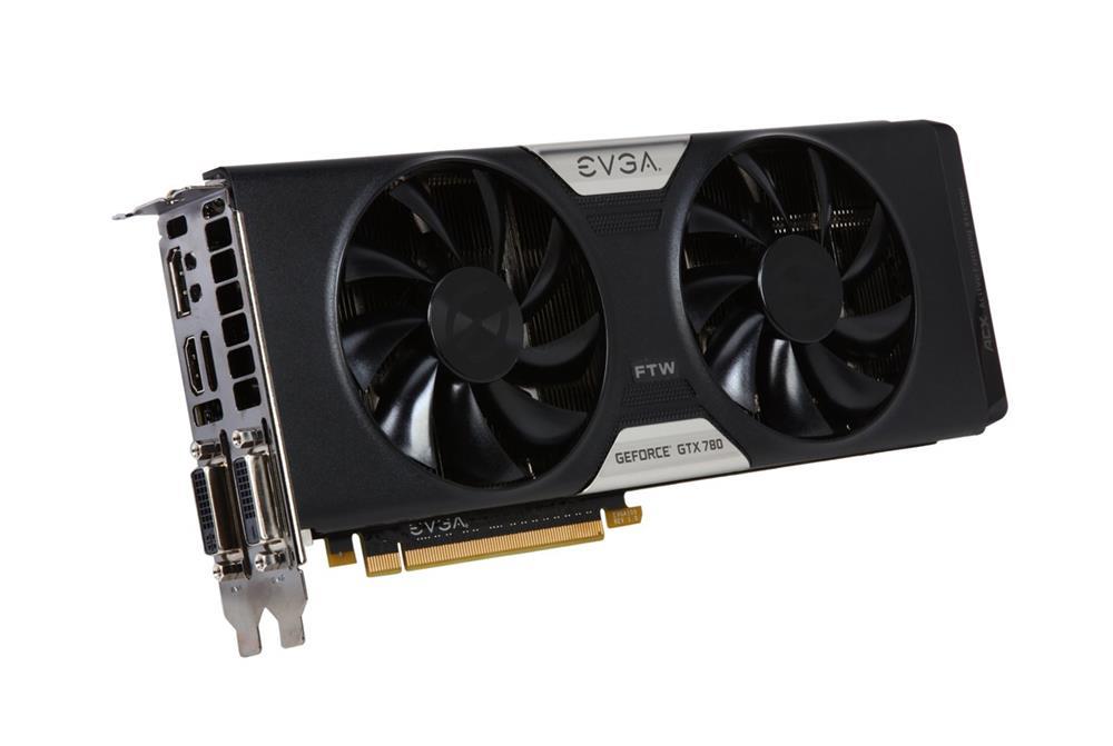 03GP43784 EVGA Nvidia GeForce GTX 780 Dual FTW 3GB GDDR5 384-Bit HDMI / DisplayPort / DVI-I / DVI-D PCI-Express 3.0 x16 Video Graphics Card with ACX Cooler
