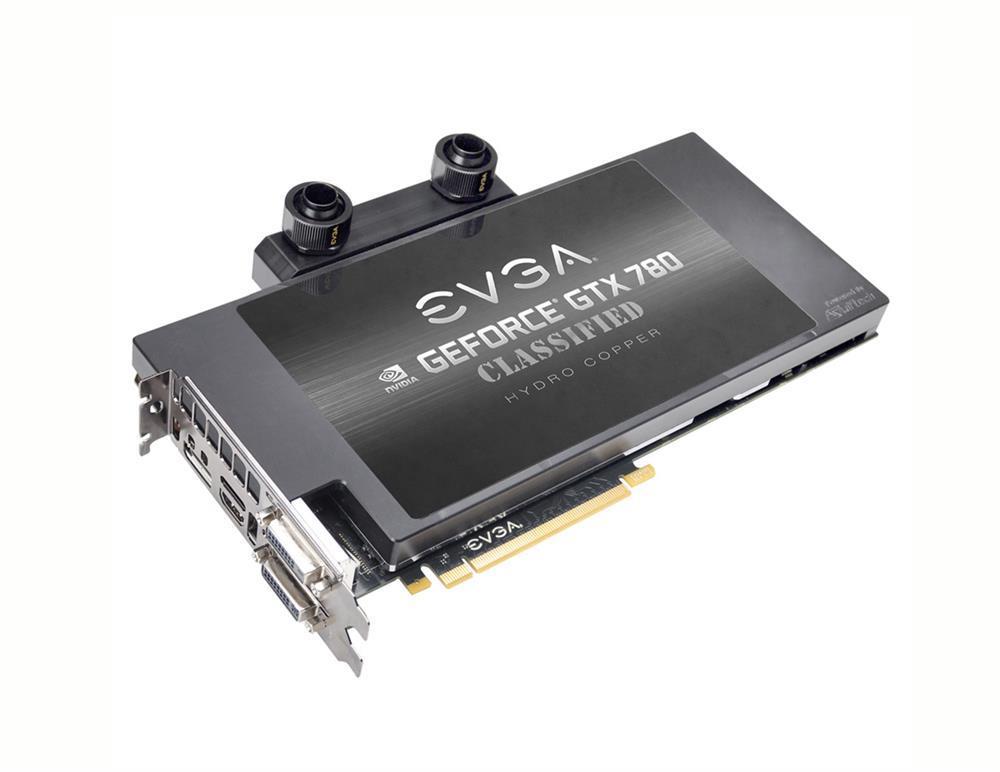 03GP43789 EVGA GeForce GTX 780 Dual Classified Hydro Copper 3GB GDDR5 384-Bit HDMI / DisplayPort / Dual-Link DVI PCI-Express 3.0 x16 Video Graphics Card