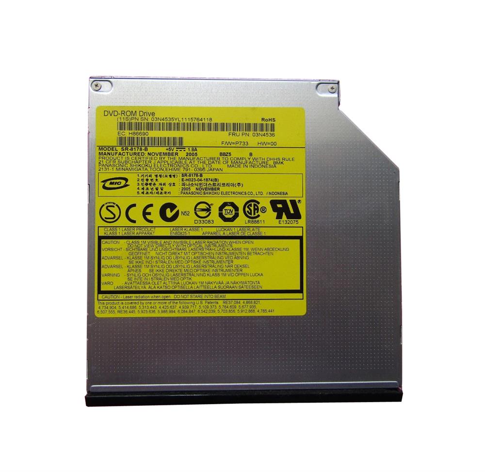 03N4536 IBM 8x/24x IDE Slimline DVD-ROM Optical Drive