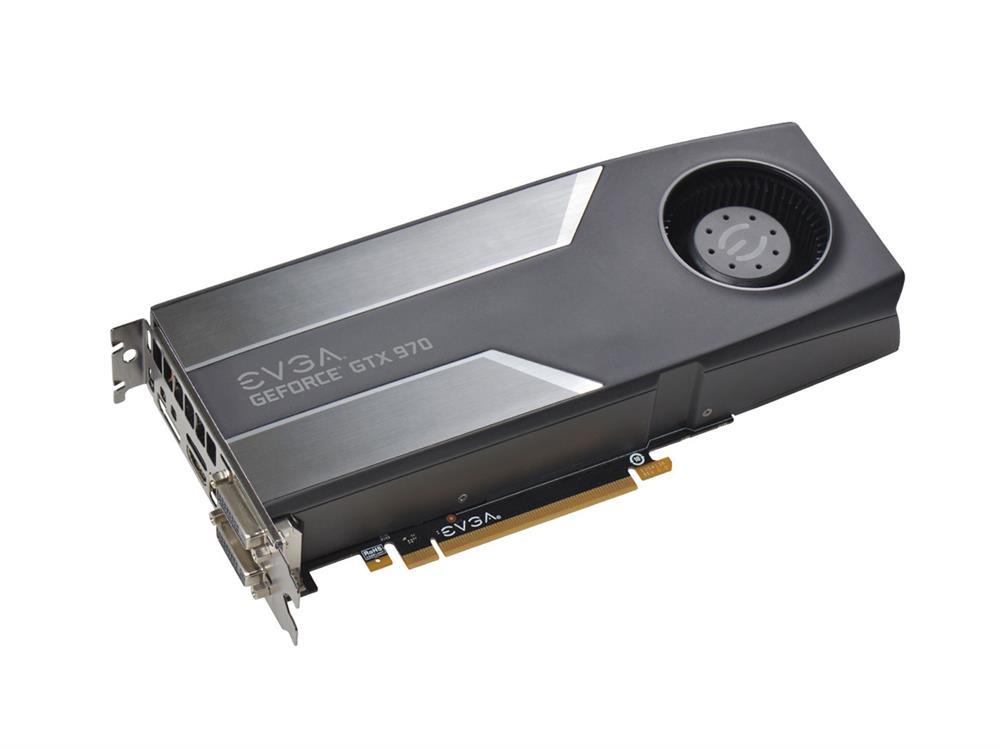 04G-P4-1970-AR EVGA GeForce GTX 970 4GB GDDR5 256-Bit HDMI / Dual DVI / DisplayPort PCI-Express 3.0 Video Graphics Card
