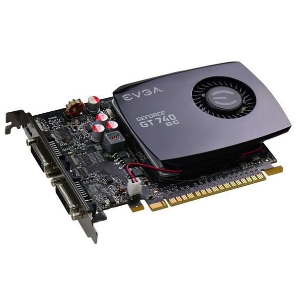 04GP42744B1 EVGA GeForce GT 740 Superclocked 4GB 128-bit DDR3 PCI Express 3.0 DVI-D/ DVI-I/ Mini-HDMI Video Graphics Card